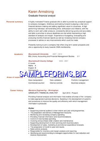 Simple CV Template 3 pdf free